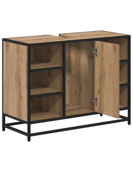 Mobile da Bagno con porta Rovere artigianale 80 x 33 x 60 cm