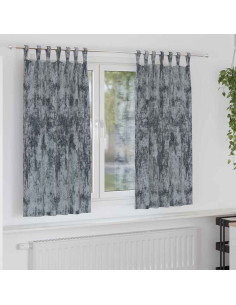 Tende in Velluto 2 pcs Grigio Argento 175 x 140 cm Velluto