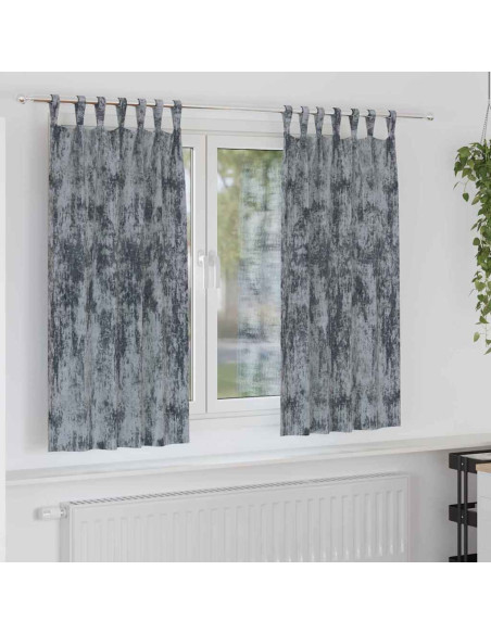 Tende in Velluto 2 pcs Grigio Argento 175 x 140 cm Velluto