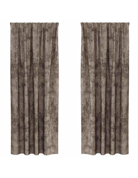 Tende in Velluto 2 pcs Cappuccino 260 x 140 cm Velluto