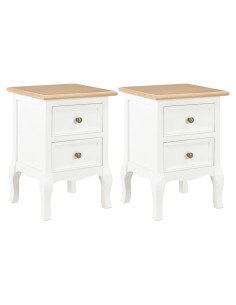 Comodini Bianchi 2 pz 35x30x49 cm in MDF
