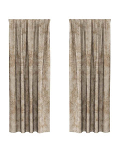 Tende in Velluto con tende 2 pcs Champagne 260 x 140 cm Velluto 2