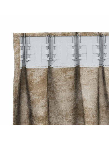 Tende in Velluto con tende 2 pcs Champagne 260 x 140 cm Velluto