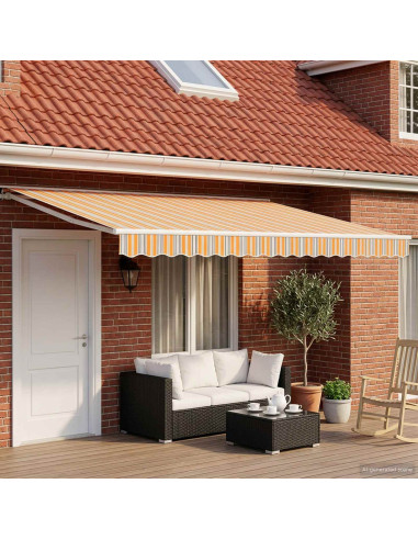 Cornice per Tenda Manuale con LED 5 × 3,5 m