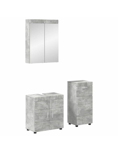Set di mobili per il bagno TULUM 3 pcs Grigio cemento