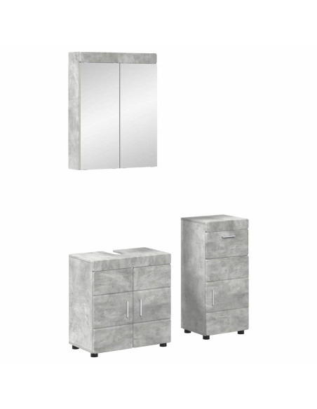 Set di mobili per il bagno TULUM 3 pcs Grigio cemento