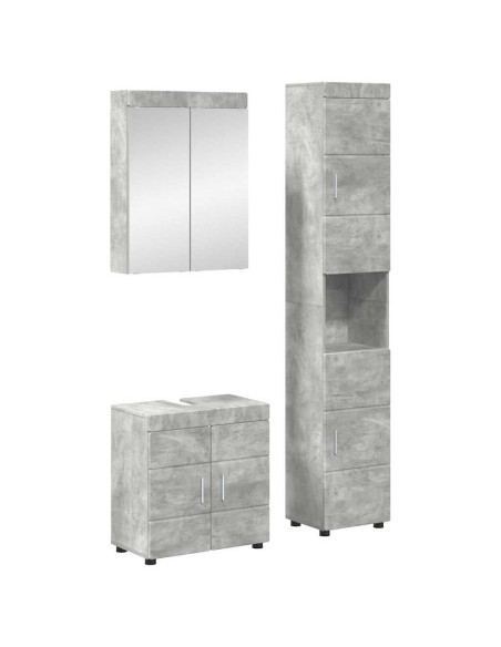 Set di mobili per il bagno TULUM 3 pcs Grigio cemento
