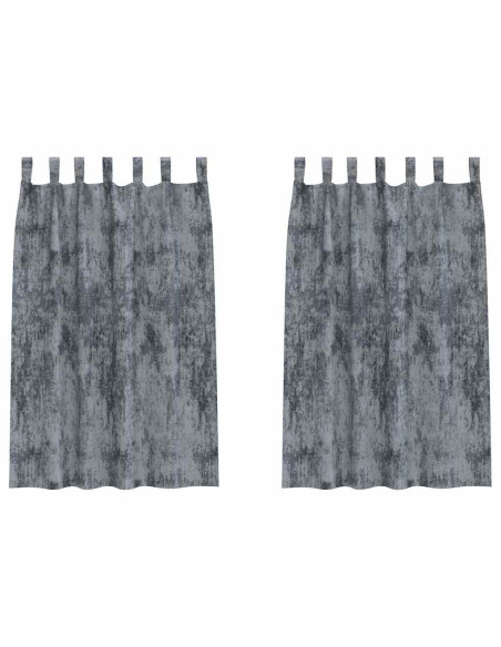 Tende in Velluto 2 pcs Grigio Argento 175 x 140 cm Velluto
