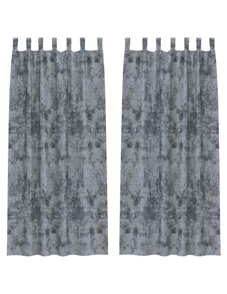 Tende in Velluto 2 pcs Grigio Argento 225 x 140 cm Velluto