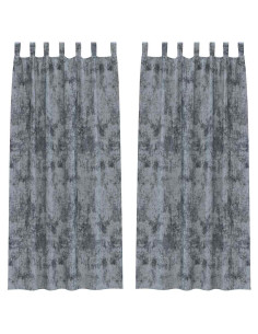 Tende in Velluto 2 pcs Grigio Argento 260 x 140 cm Velluto 2