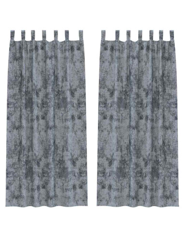 Tende in Velluto 2 pcs Grigio Argento 260 x 140 cm Velluto