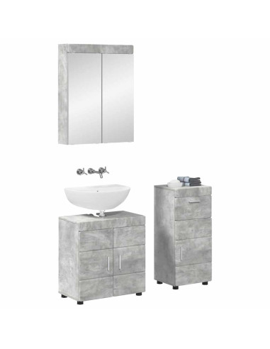 Set di mobili per il bagno TULUM 3 pcs Grigio cemento