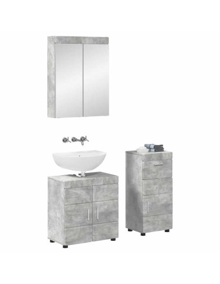 Set di mobili per il bagno TULUM 3 pcs Grigio cemento