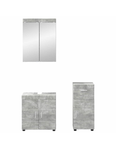 Set di mobili per il bagno TULUM 3 pcs Grigio cemento