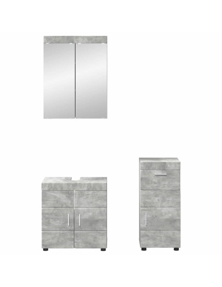 Set di mobili per il bagno TULUM 3 pcs Grigio cemento