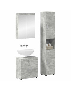 Set di mobili per il bagno TULUM 3 pcs Grigio cemento 2