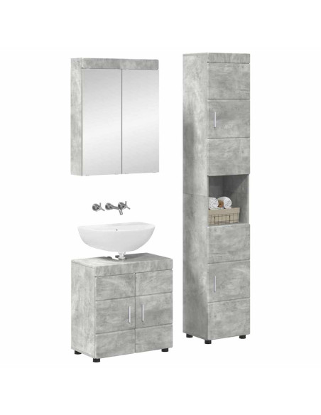 Set di mobili per il bagno TULUM 3 pcs Grigio cemento