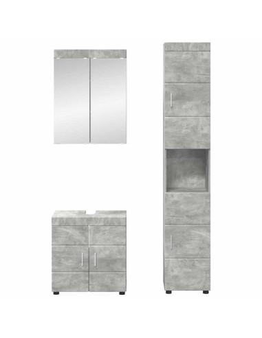 Set di mobili per il bagno TULUM 3 pcs Grigio cemento