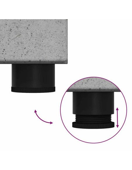 Set di mobili per il bagno TULUM 3 pcs Grigio cemento