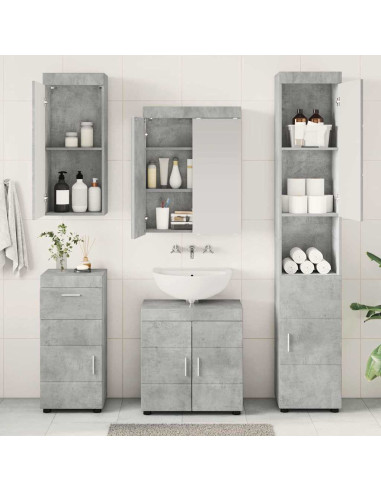 Set di mobili per il bagno TULUM 5 pcs Grigio cemento