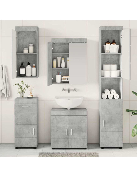 Set di mobili per il bagno TULUM 5 pcs Grigio cemento