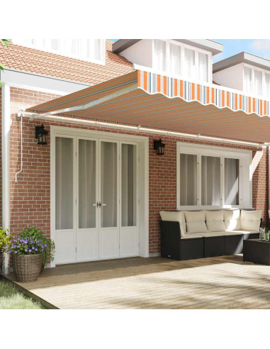 Tenda retrattile Multicolore 600 × 350 cm Tessuto e Alluminio