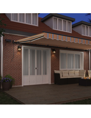 Tenda retrattile Multicolore 600 × 350 cm Tessuto e Alluminio