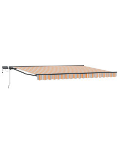 Cornice per Tenda Manuale con LED 5 × 3,5 m 2