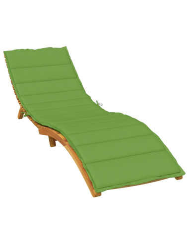 Cuscino per Lettino Prendisole Verde Mélange 200x70x4cm Tessuto
