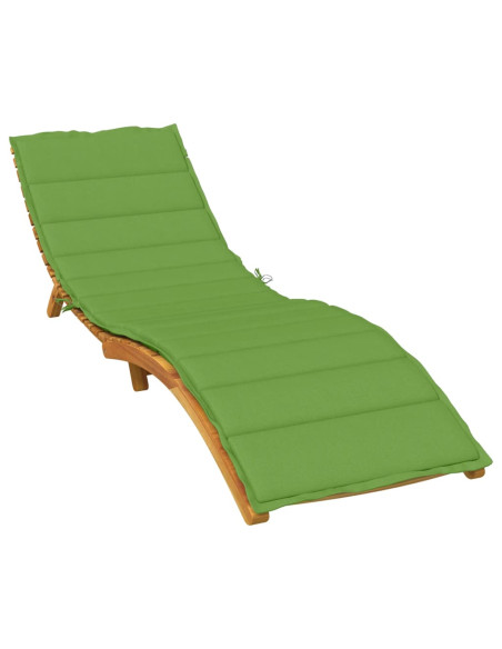 Cuscino per Lettino Prendisole Verde Mélange 200x70x4cm Tessuto