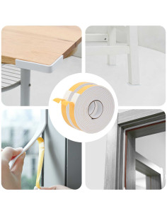 Nastro adesivo in schiuma 2 pcs Bianco 30mm x 5m Schiuma CR
