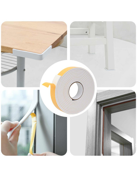 Nastro adesivo in schiuma 20 pcs Bianco 40mm x 5m Schiuma CR