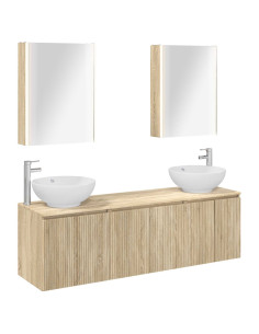 Set di Armadi da Bagno 5 pcs Rovere Sonoma Legno ingegnerizzato