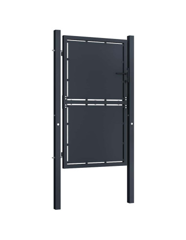 Cancello da Giardino in Acciaio 100x200 cm Antracite