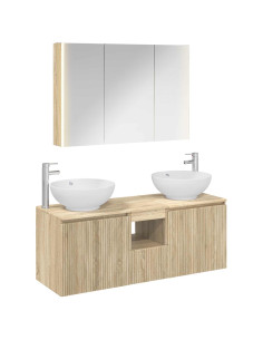 Set di Armadi da Bagno 4 pcs Rovere Sonoma Legno ingegnerizzato