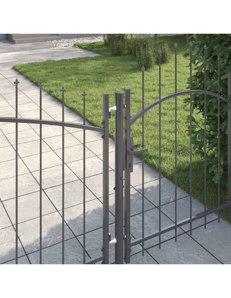 Cancello da giardino Woerden Grigio 150 x 500 cm Acciaio