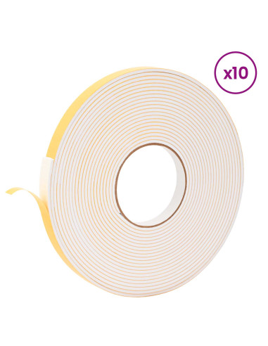 Nastro adesivo in schiuma 10 pcs Bianco 15mm x 10m Schiuma CR