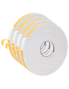 Nastro adesivo in schiuma 4 pcs Bianco 15mm x 5m Schiuma CR 2