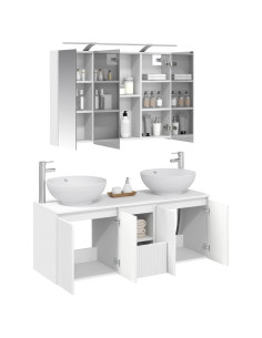 Set di Armadi da Bagno 4 pcs Bianco Legno ingegnerizzato 2