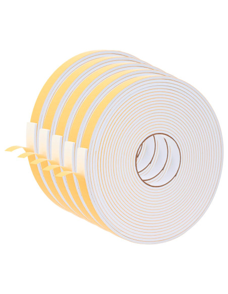 Nastro adesivo in schiuma 5 pcs Bianco 20mm x 10m Schiuma CR
