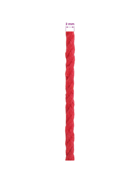 Corda 2 pcs Rosso Cotone