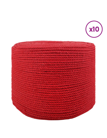 Corda 10 pcs Rosso Cotone