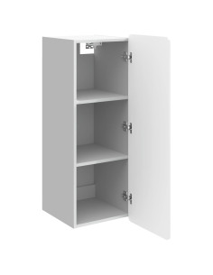 Mobiletto a muro Bianco Lucido 33 x 34,5 x 94 cm 2