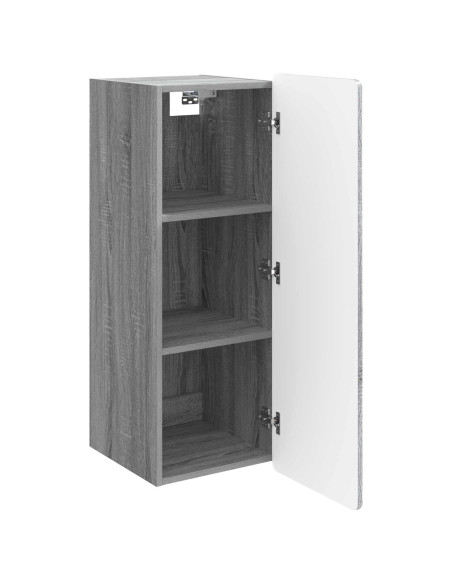 Mobiletto a muro Sonoma grigio 33 x 34,5 x 94 cm