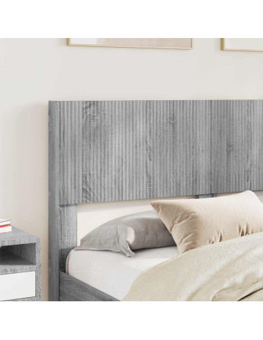 Struttura del letto con stoccaggio e testata Sonoma grigio