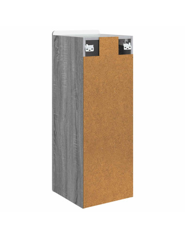 Mobiletto a muro Sonoma grigio 33 x 34,5 x 94 cm
