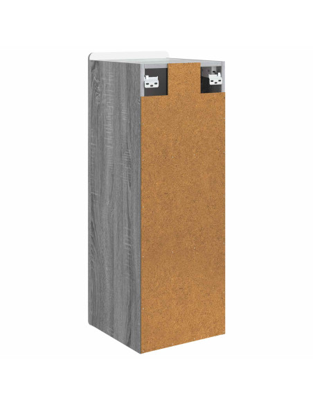 Mobiletto a muro Sonoma grigio 33 x 34,5 x 94 cm