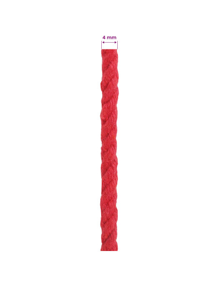 Corda Rosso 0,4 x 0,4 x 50000 cm Cotone