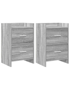 Comodini 2 pcs Sonoma grigio 40 x 30 x 60 cm