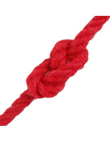 Corda di Cotone 25 m 6 Rosso 100% Cotone